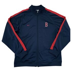 Vintage Nike Team Boston Red Sox Track Jacket Mens XL MLB Full Zip Blue Y2K